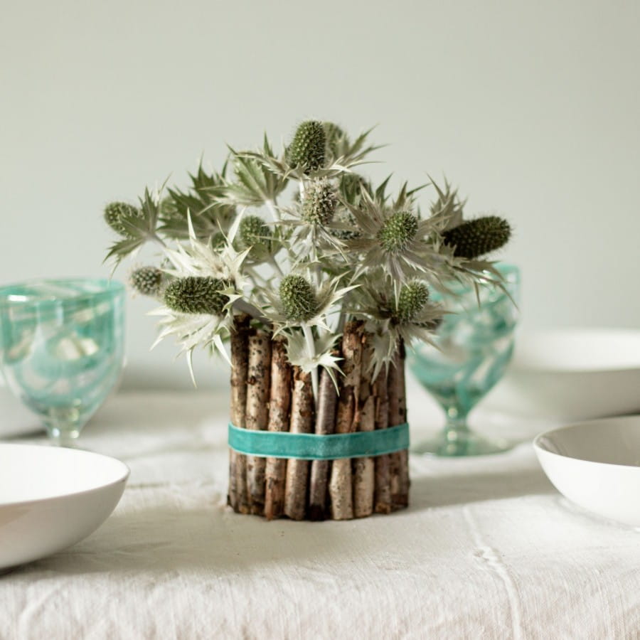 birch twig table centre